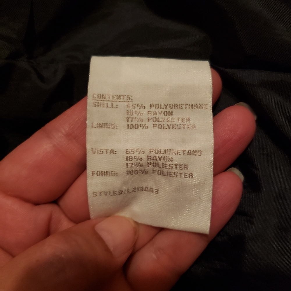Girl's London Fog Faux Leather Jacket - Picture 5 of 6